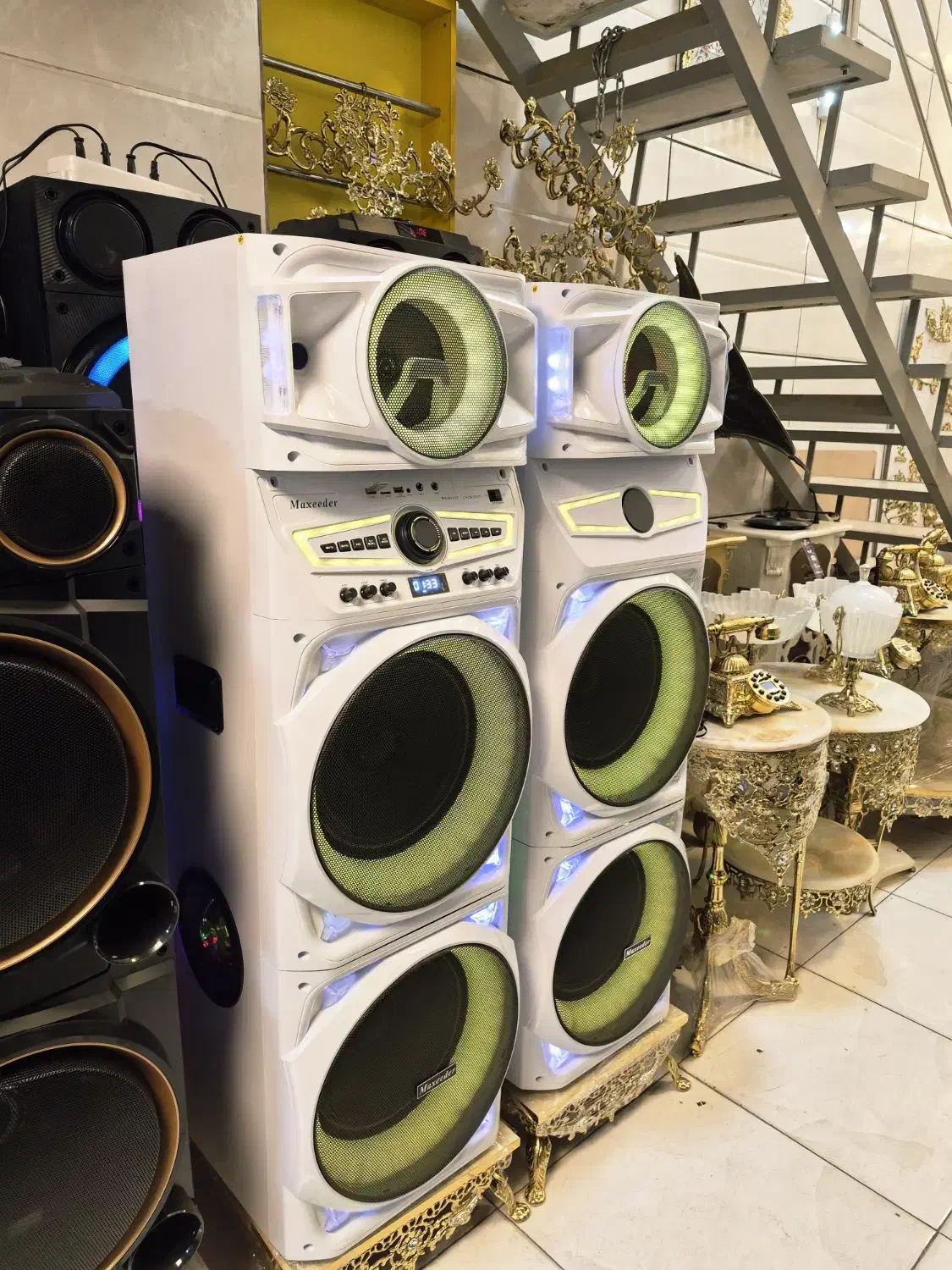 اسپیکر ۲قلو غول مکسیدر سفید اقساطی سوگلی گلشهر|سیستم صوتی خانگی|زنجان, |دیوار