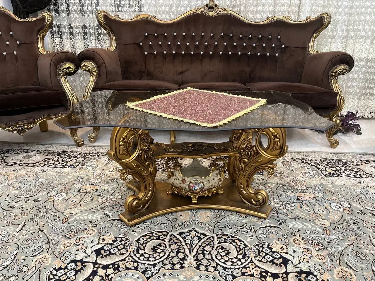 مبل استیل ۹ نفره چوب راش گرجستان(سالم) ۴۰ میلیون|مبلمان خانگی و میز عسلی|لاهیجان, گلستان|دیوار