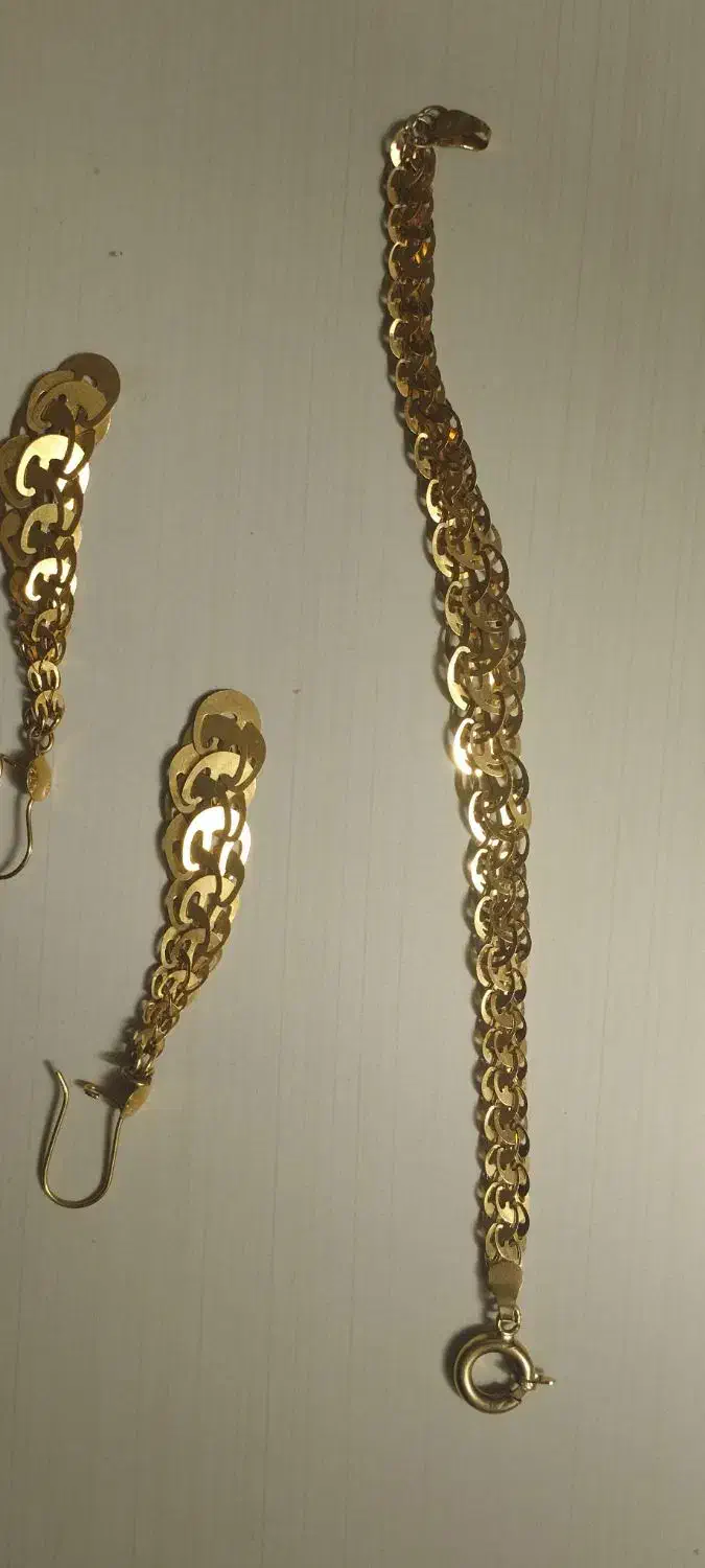 یک سرویس دستبند وگشواره ۷گرم|جواهرات|ابهر, |دیوار