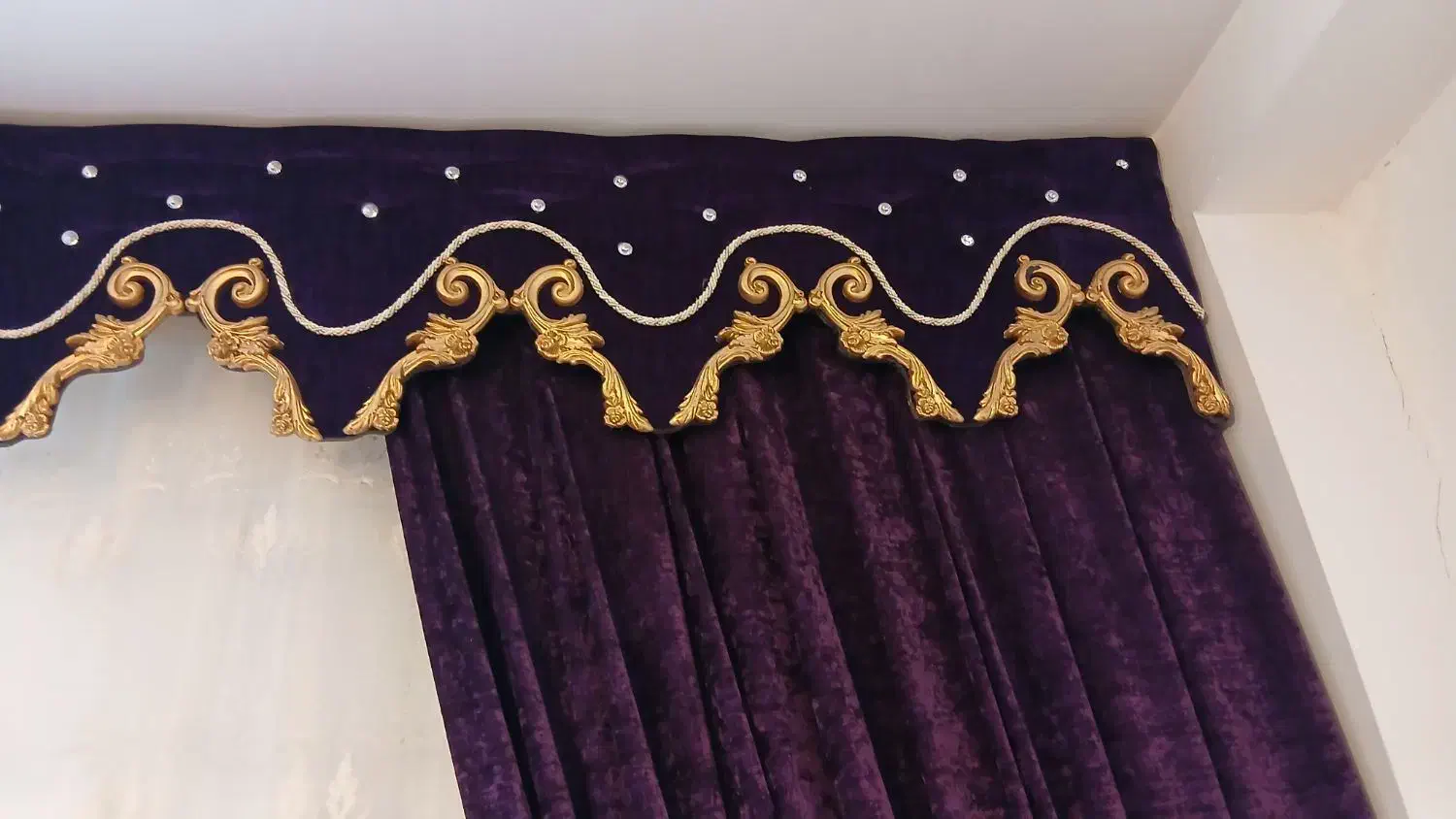 پرده کتیبه و والون شال|پرده، رانر، رومیزی|خسروشاه, |دیوار