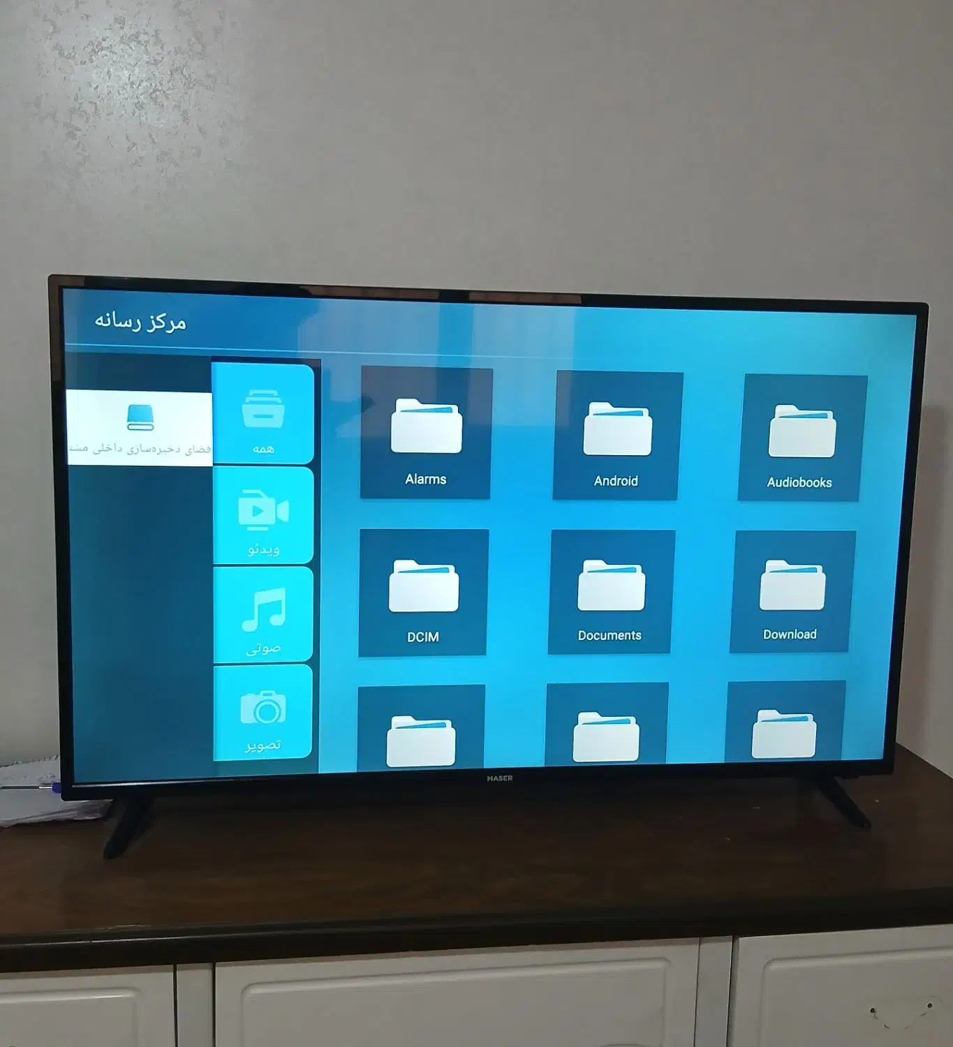 تلویزیون فول اچ دی هوشمند ۴۳ اینچ Maser ماضِر|تلویزیون و پروژکتور|پرند, فاز ۵|دیوار