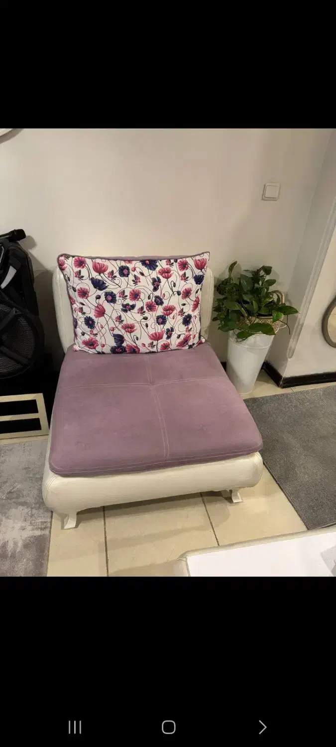 مبلمان ۷نفره ال کوسن دار با میز جلو مبلی و عسلی|مبلمان خانگی و میز عسلی|پردیس, فاز ۳|دیوار