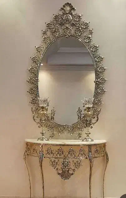 آینه شمعدون برنز|آینه|نهاوند, |دیوار