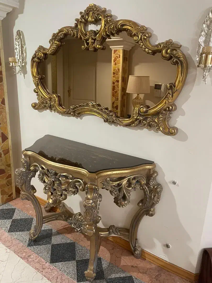 آینه و میز کنسول سلطنتی کلاسیک|بوفه، ویترین، کنسول|تهران, سردارجنگل|دیوار
