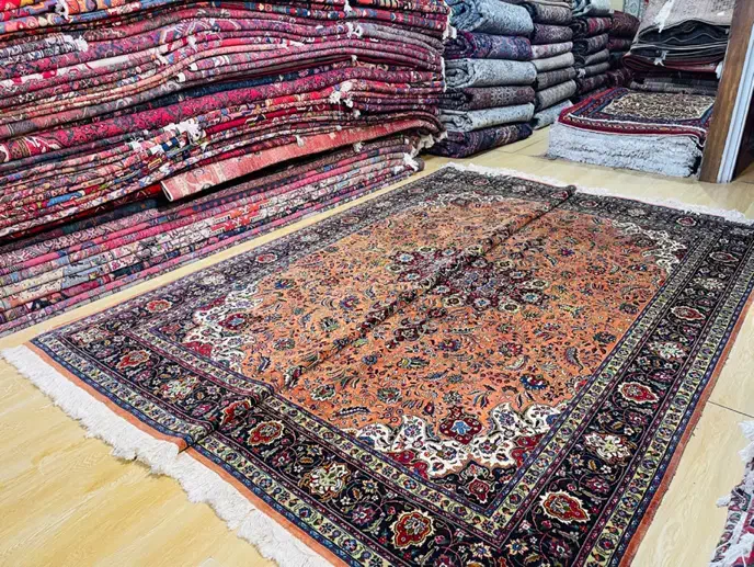 فرش جفت ۶ متری تبریز زمینه مسی|فرش|تهران, سلسبیل شمالی|دیوار