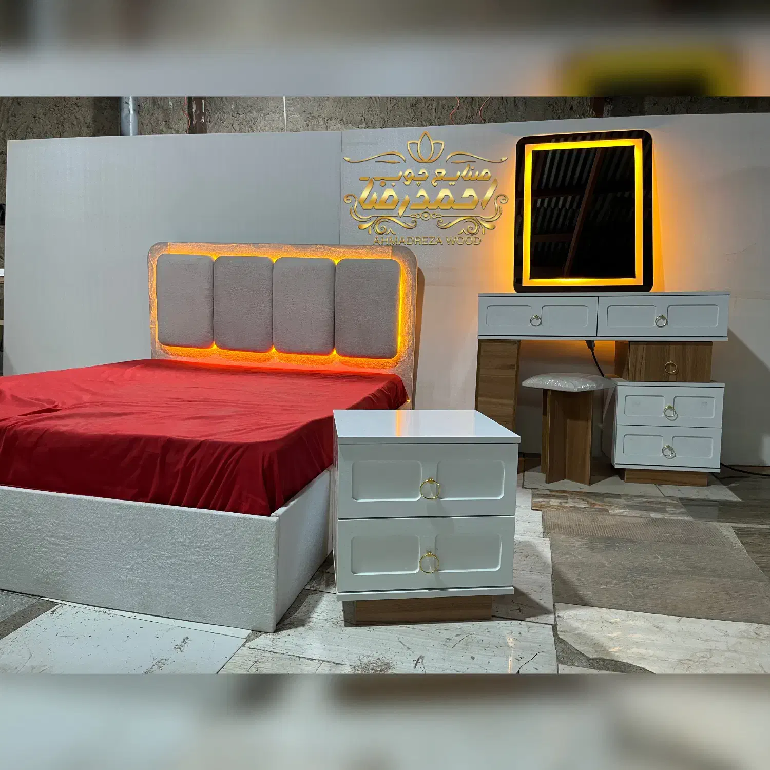 سرویس خواب دونفره لوتوس|تخت و سرویس خواب|تهران, خلازیر|دیوار