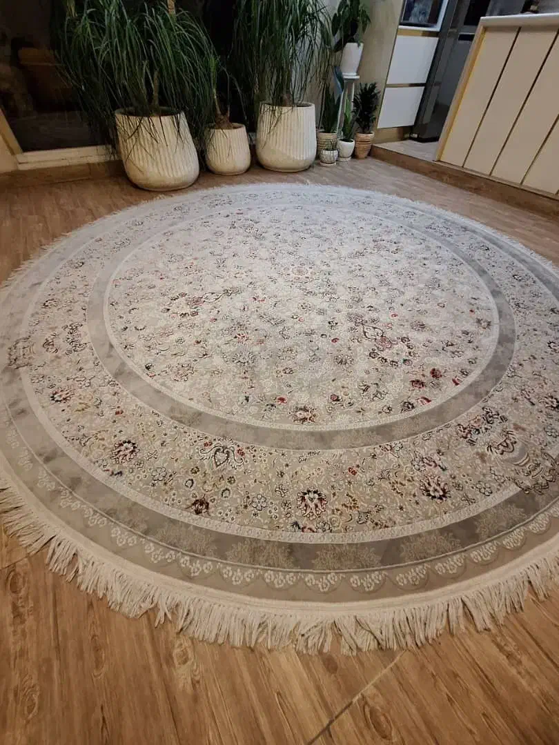 فرش نه۹مترایتاتیس گل برجسته طوسی ریزنقش|فرش|باقرشهر, |دیوار