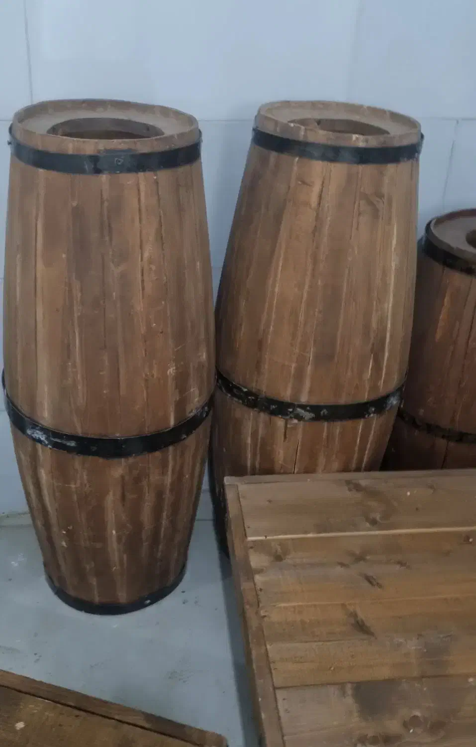 گاری و خمره چوبی مناسب آتلیه و کافه|صنایع دستی و سایر لوازم تزئینی|شاهرود, |دیوار