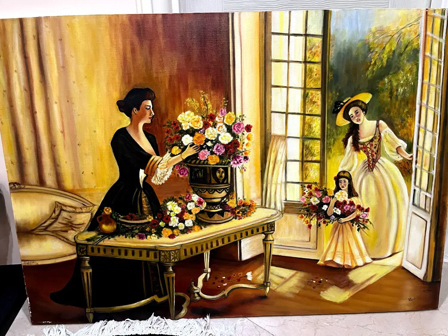 تابلو نقاشی رنگ روغن|تابلو، نقاشی، عکس|تهران, باغ فیض|دیوار