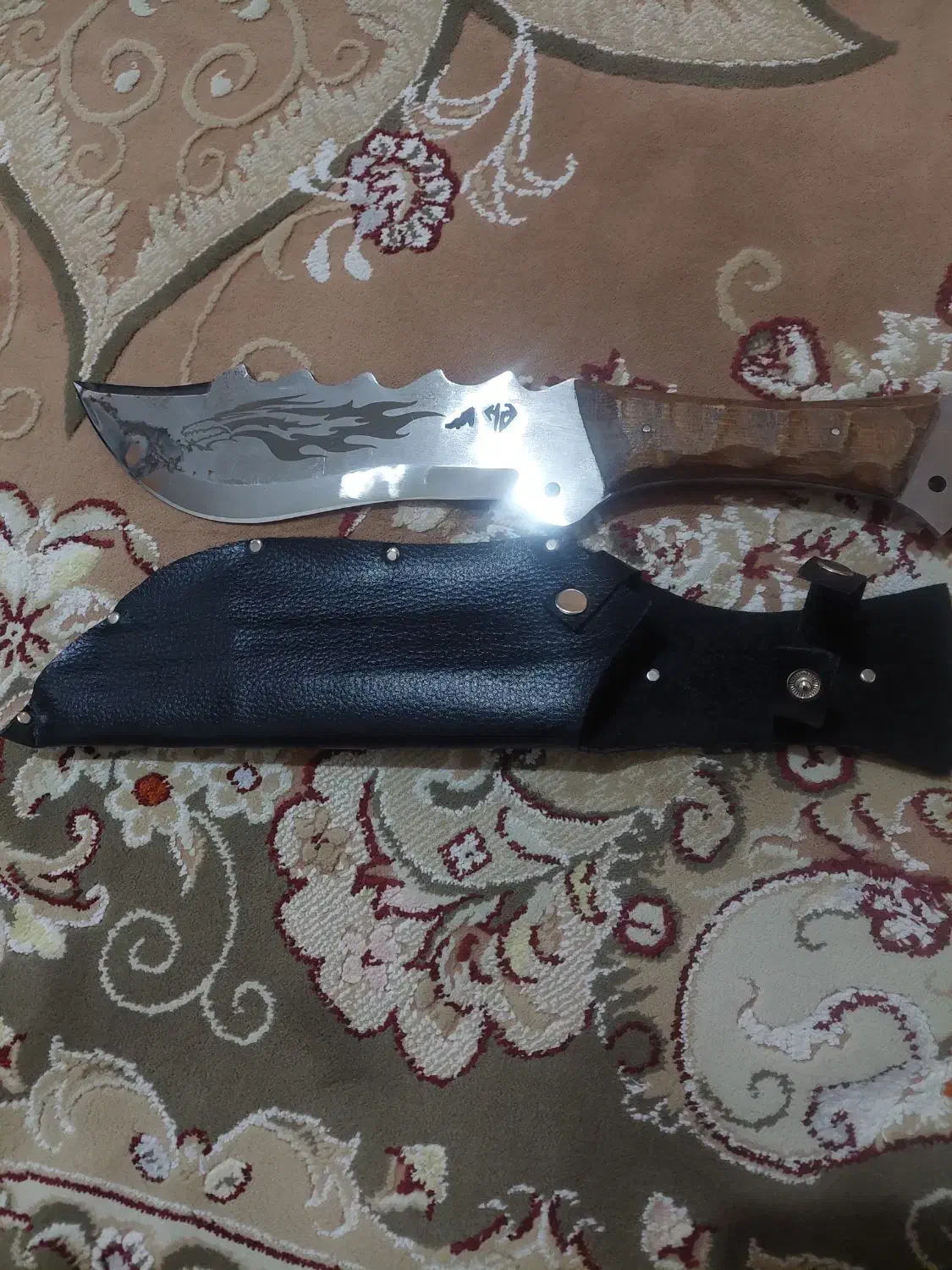 چاقو شکاری نو با غلاف|کوهنوردی و کمپینگ|کرمانشاه, |دیوار