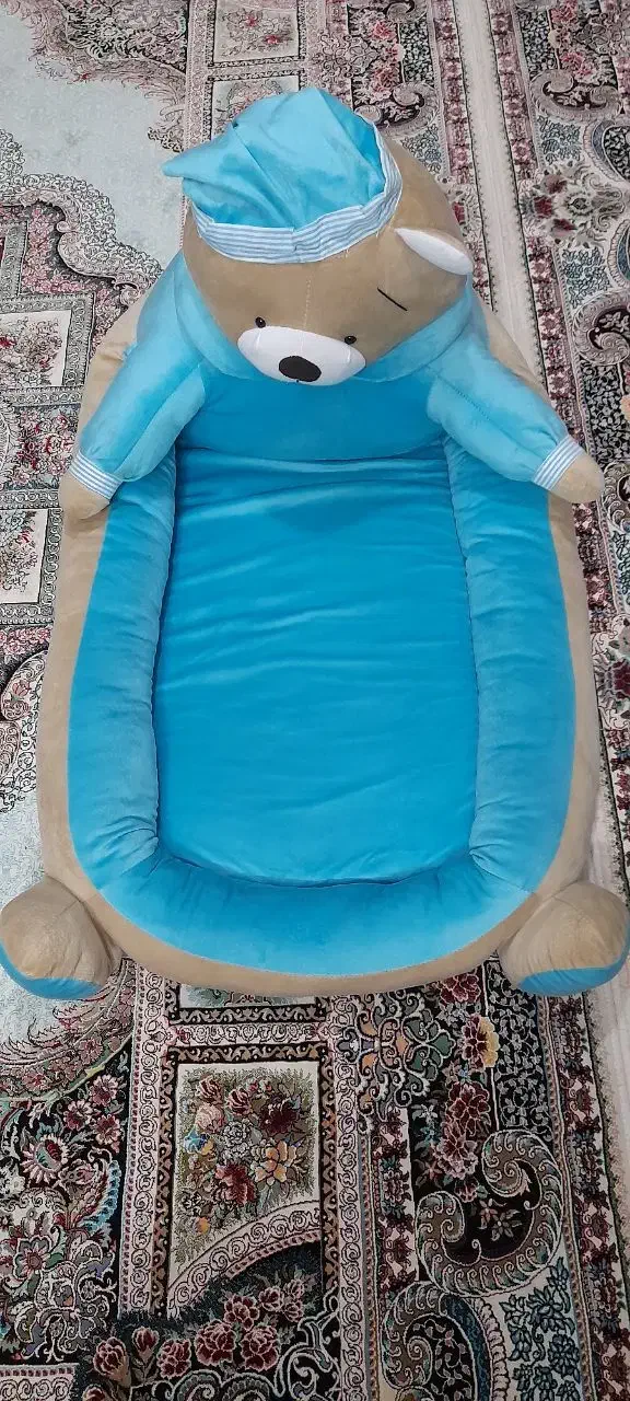 لحاف و تشک خواب نوزاد (مدل خرسی پسرونه)|رختخواب، بالش، پتو|گلستان (تهران), |دیوار