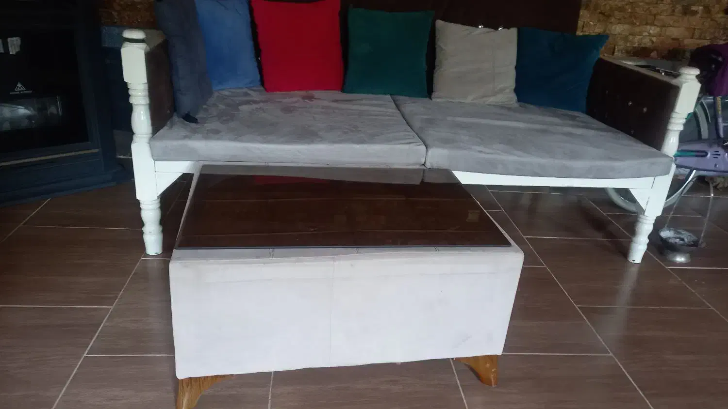 تخت سنتی با تشک|تخت و سرویس خواب|نوشهر, |دیوار