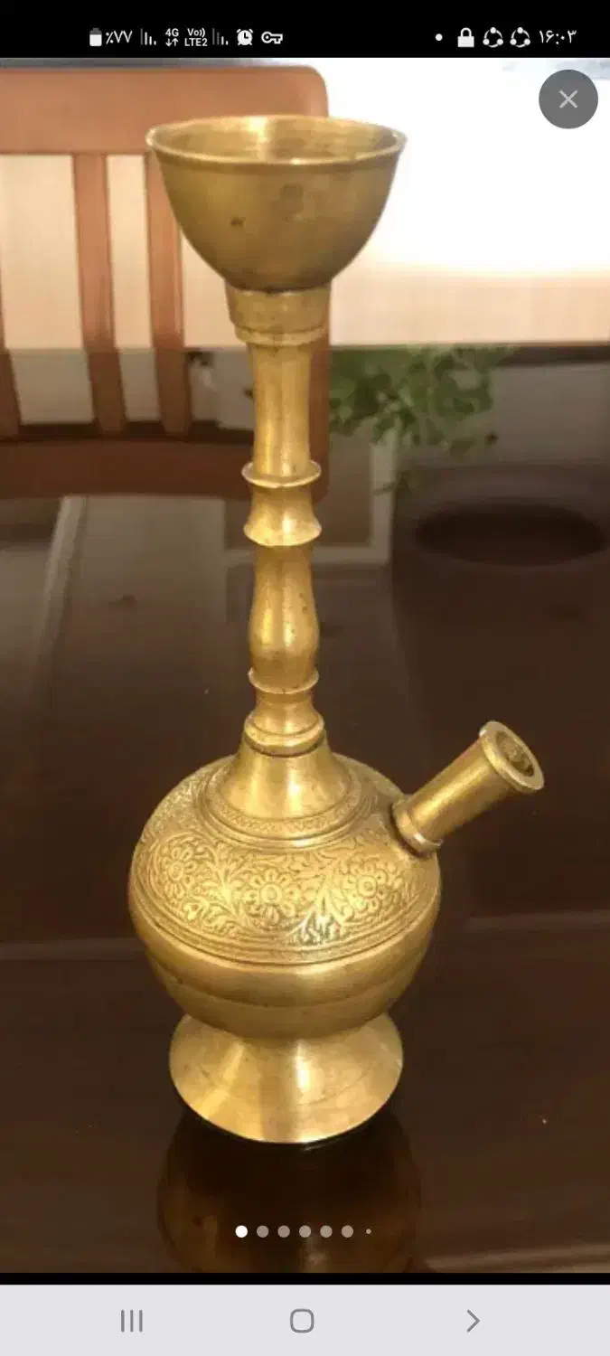 قلیون برنجی قدیمی فروشی|کلکسیون اشیاء عتیقه|فردیس, شهرک شهید حسینی|دیوار