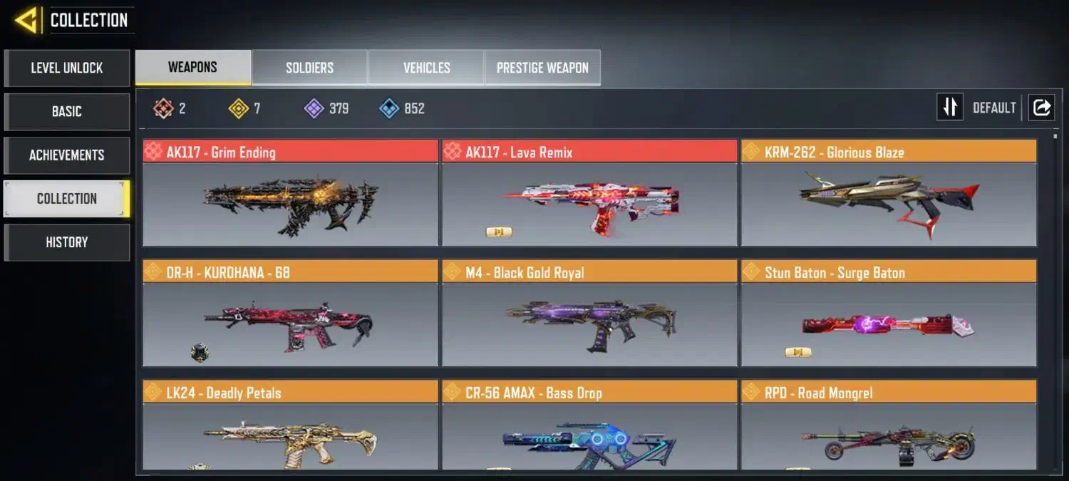 اکانت کالاف AK۱۱۷ متیک و ‌KRM لجند(توضیحات)|کنسول، بازی ویدئویی و آنلاین|شاهین‌شهر, امیرکبیر|دیوار