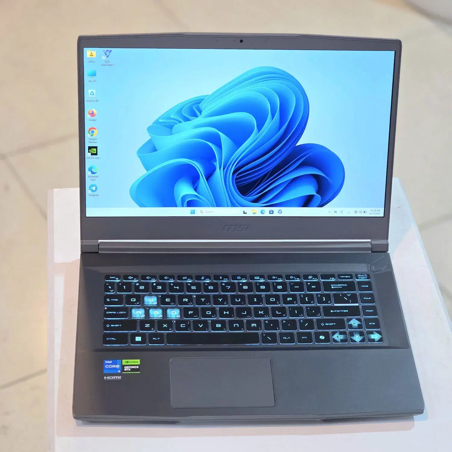 لپتاپ MSI Gaming Thin 15 شیک مهندسی گیمینگ|رایانه همراه|شیراز, ملاصدرا|دیوار