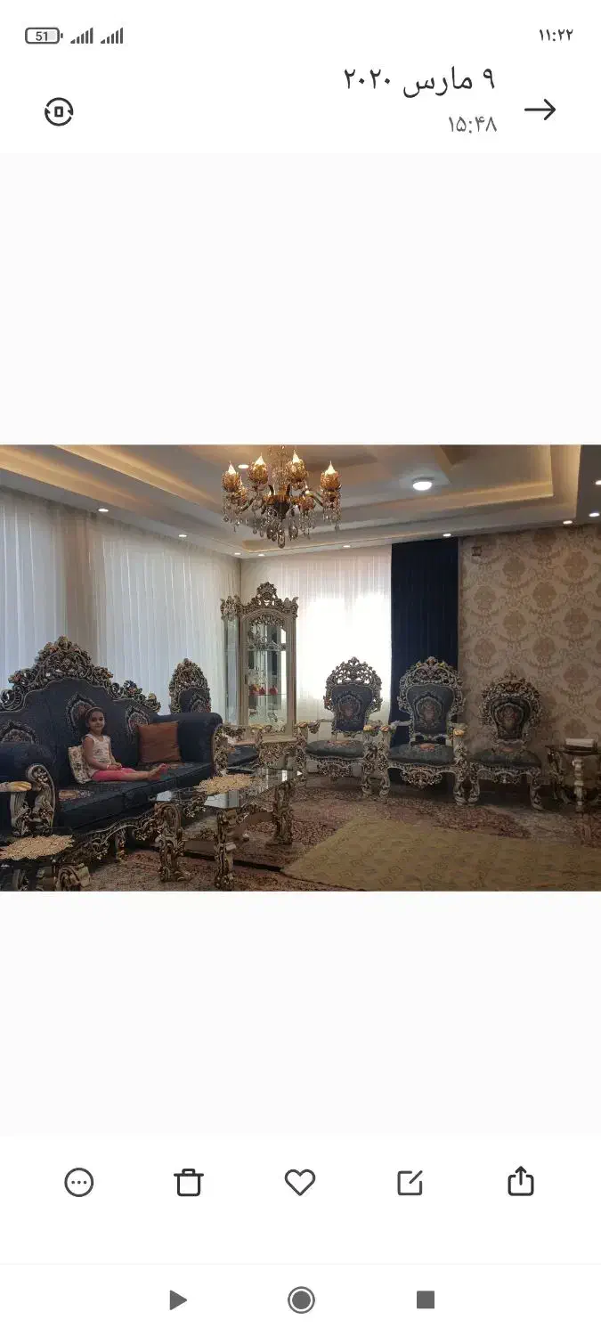 یک دست مبل سلطنتی همراه با بوفه و ساعت و اینه وکن|مبلمان خانگی و میز عسلی|سقز, |دیوار