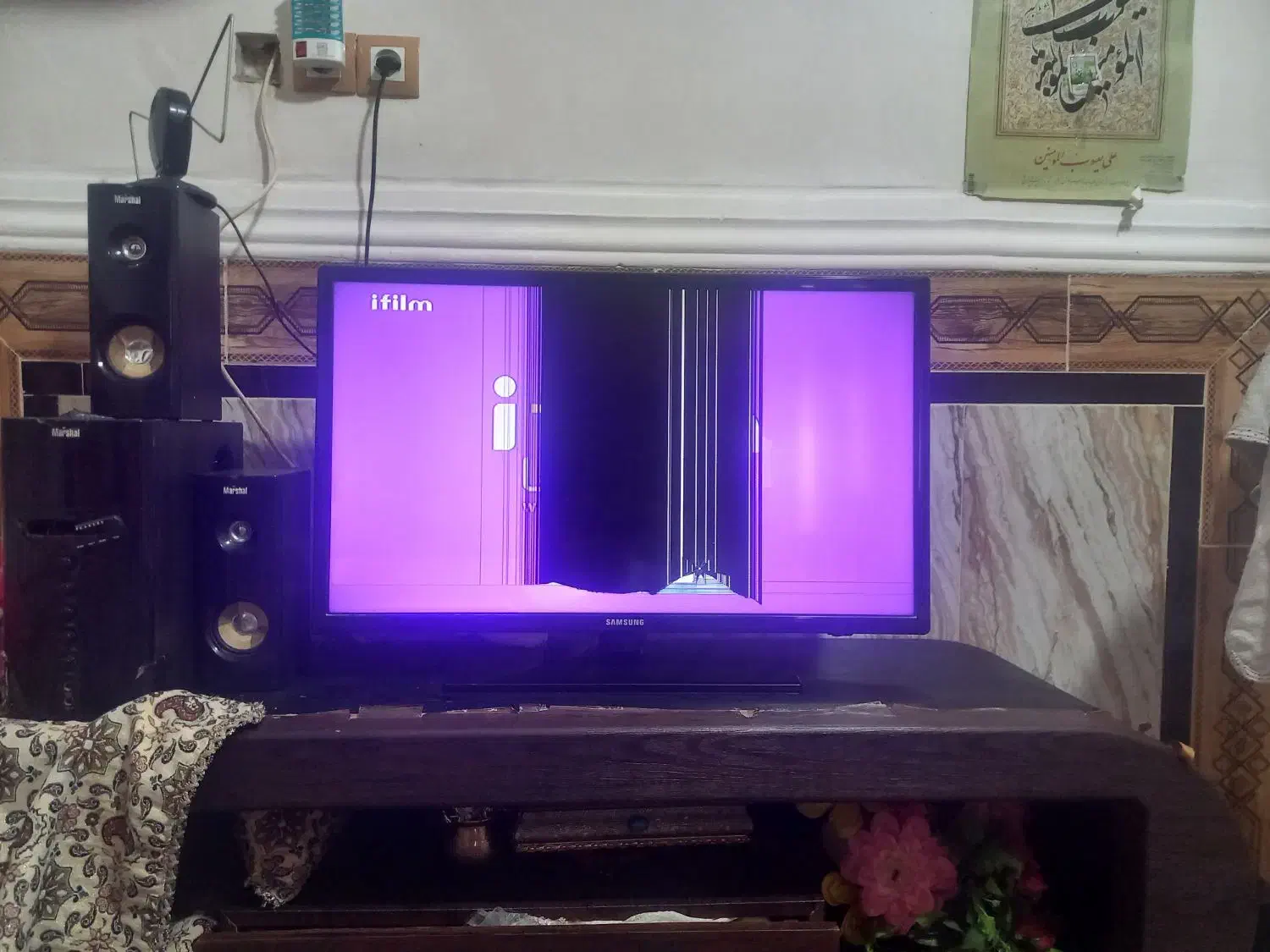 تلویزیون سامسونگ ۳۲ اینچ مناسب برای تعمیر|تلویزیون و پروژکتور|زابل, |دیوار