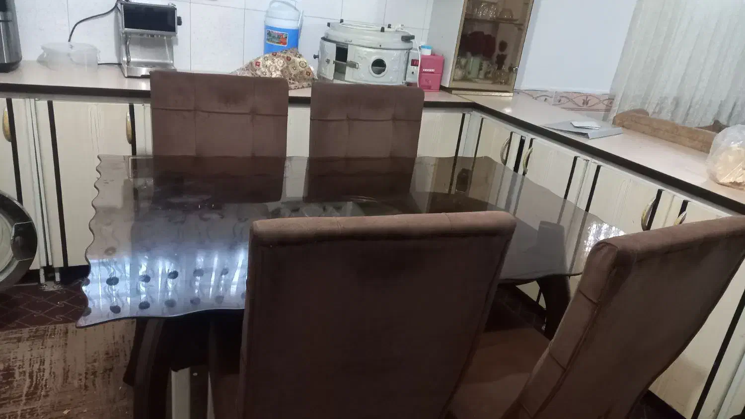 میز ناهار خوری با ۴صندلی|میز و صندلی غذاخوری|ابهر, |دیوار