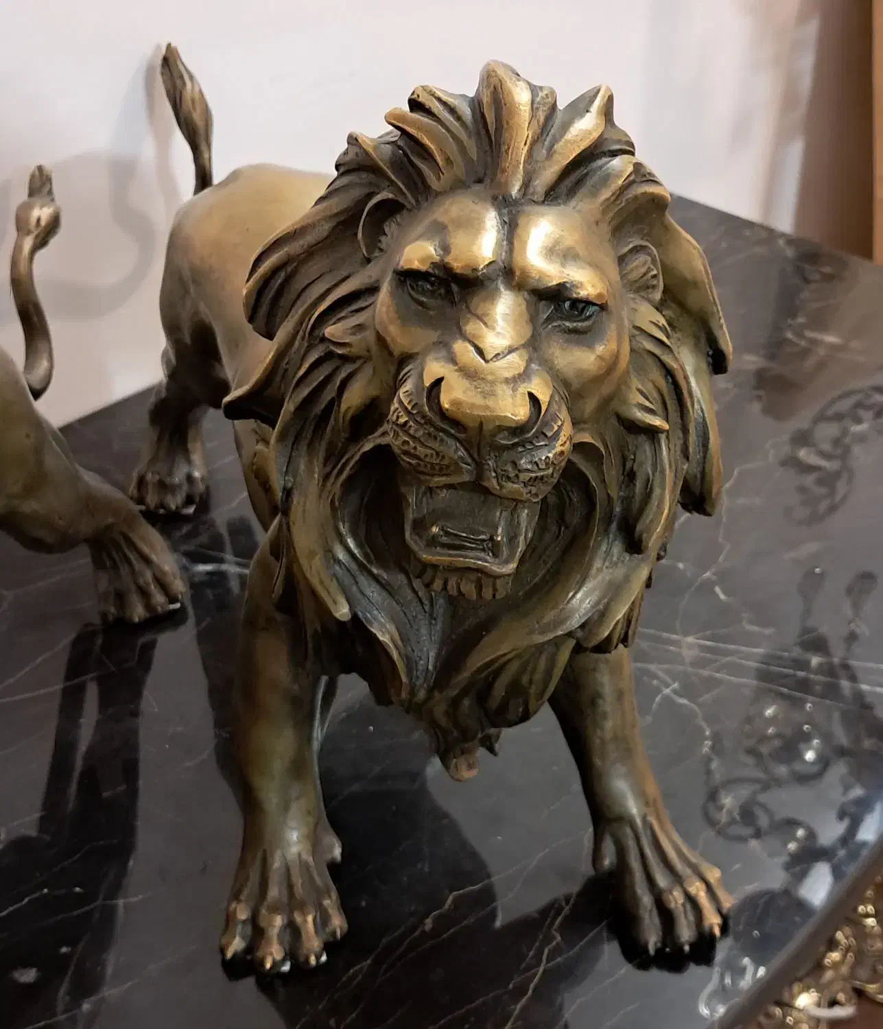 مجسمه برنزی شیر|مجسمه، تندیس، ماکت|مرند, |دیوار