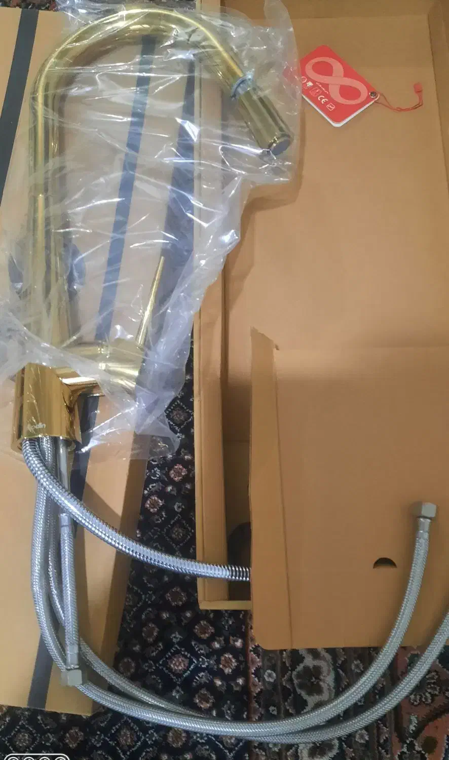 شیرظرفشویی طلایی رنگ هودی نو|لوازم سرویس بهداشتی|اردبیل, |دیوار