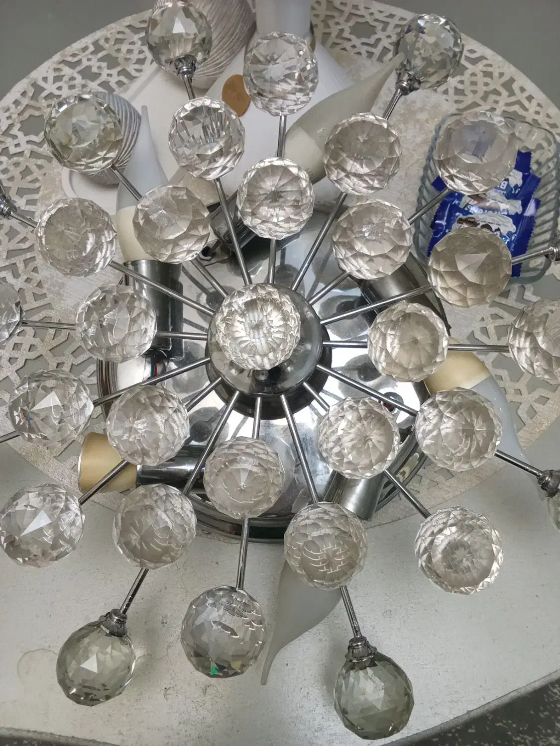 لوستر شیشه ای سقفی|لوستر و چراغ آویز|کرج, شاهین‌ویلا|دیوار