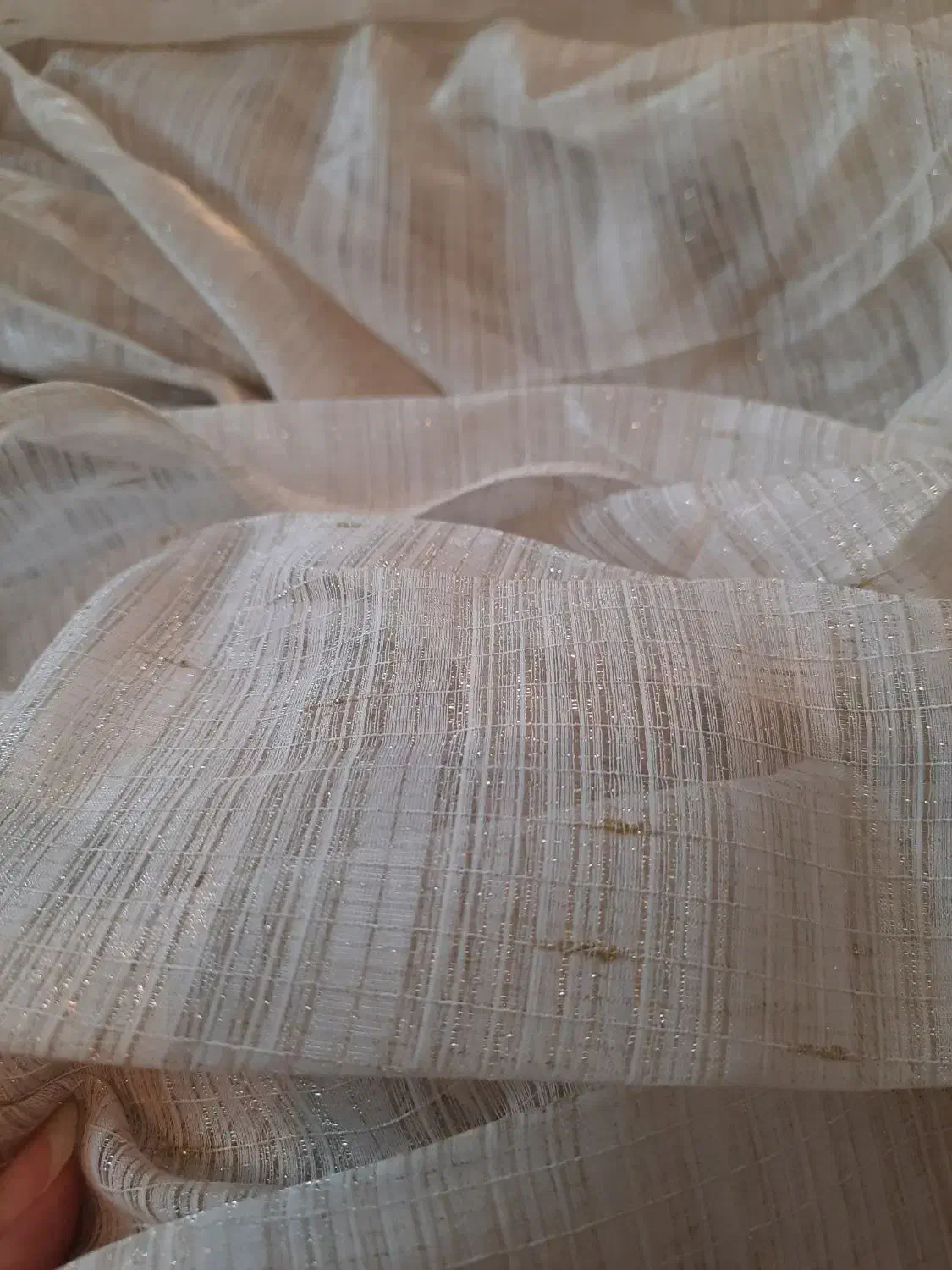 پرده تور شیک نباتی طلایی|پرده، رانر، رومیزی|چالوس, |دیوار