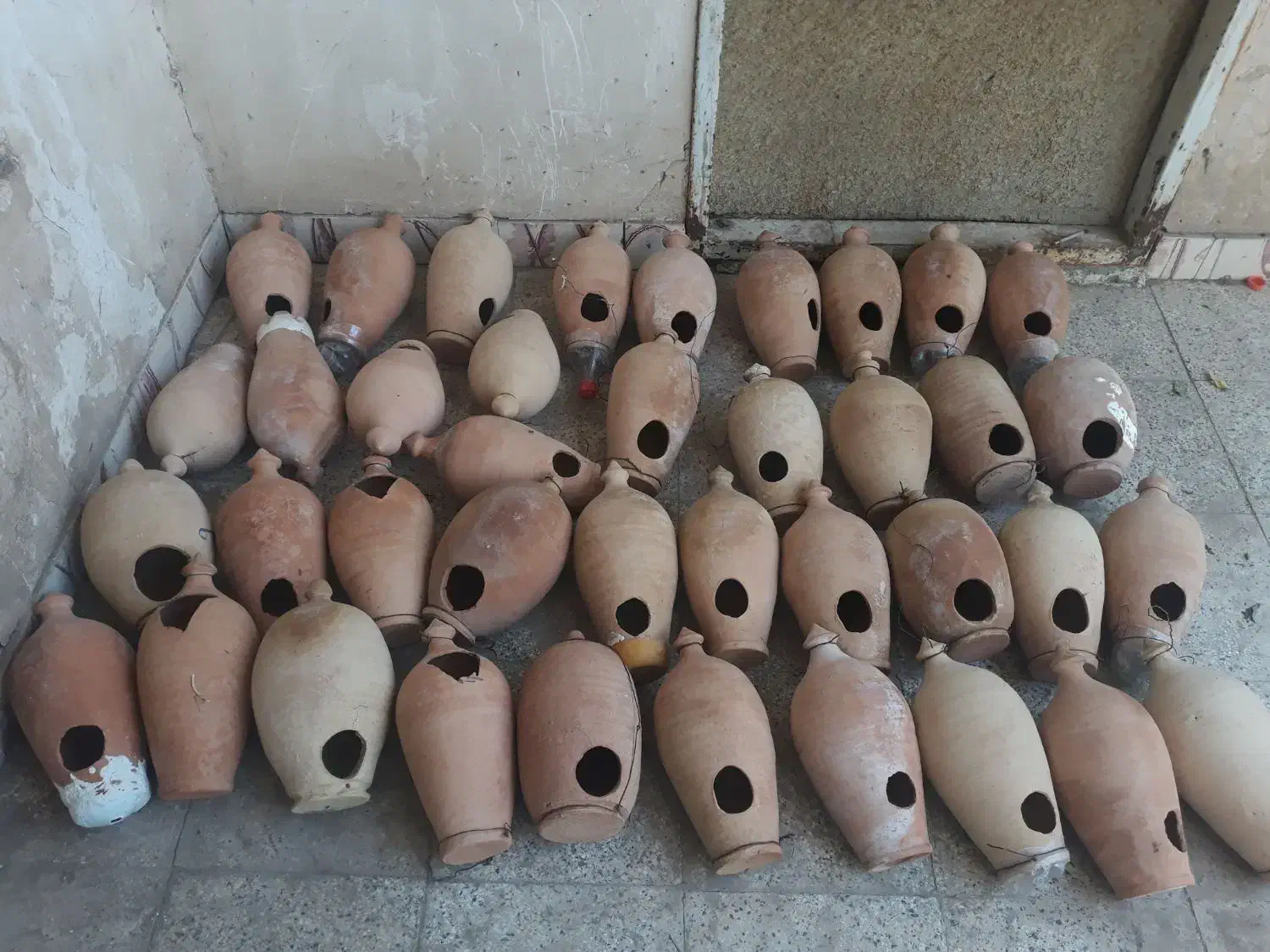 کوزه مرغ عشق|پرنده|زبرخان, |دیوار