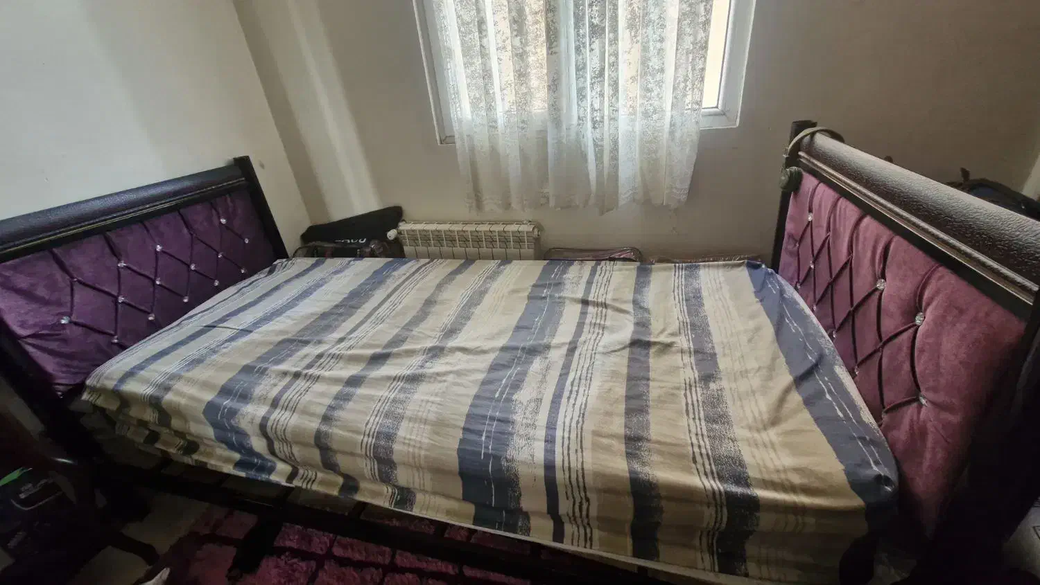 تخت خواب ۲ طبقه با تشک|تخت و سرویس خواب|ری, فیروزآبادی|دیوار