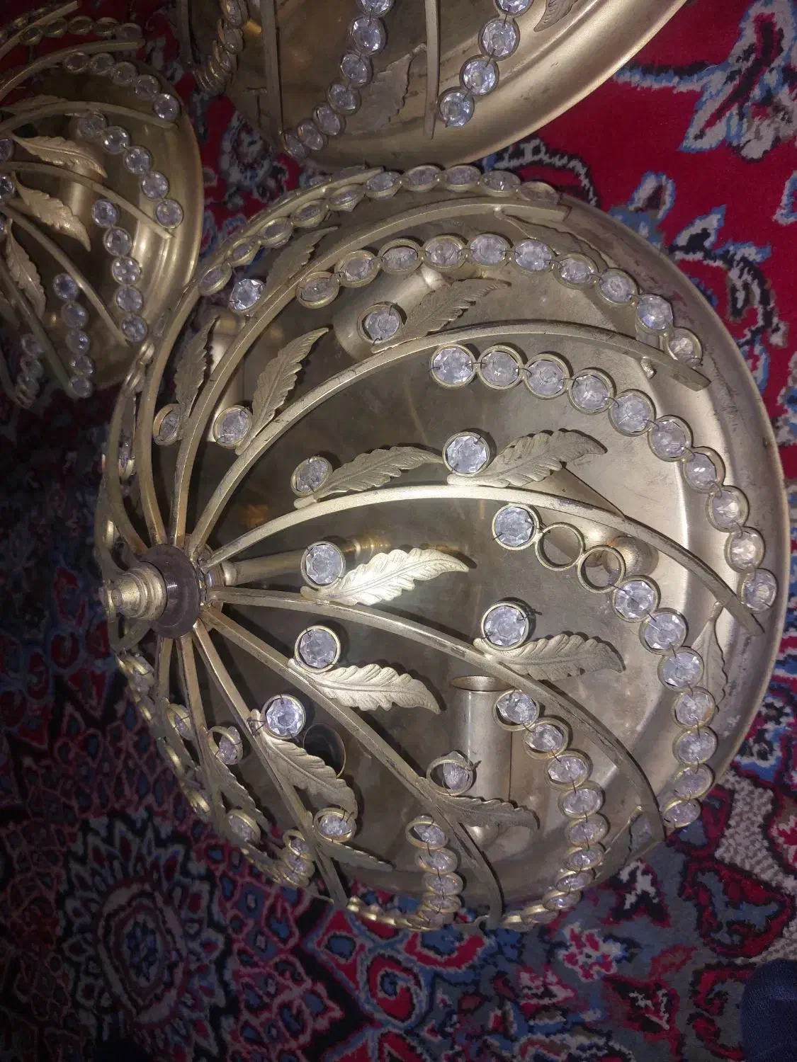 لوستر برنجی در حد نو|لوستر و چراغ آویز|گرگان, |دیوار