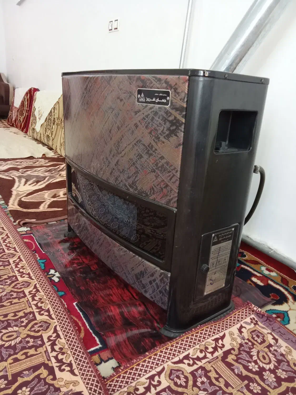 بخاری جهان افروز|بخاری، هیتر، شومینه|اهر, |دیوار