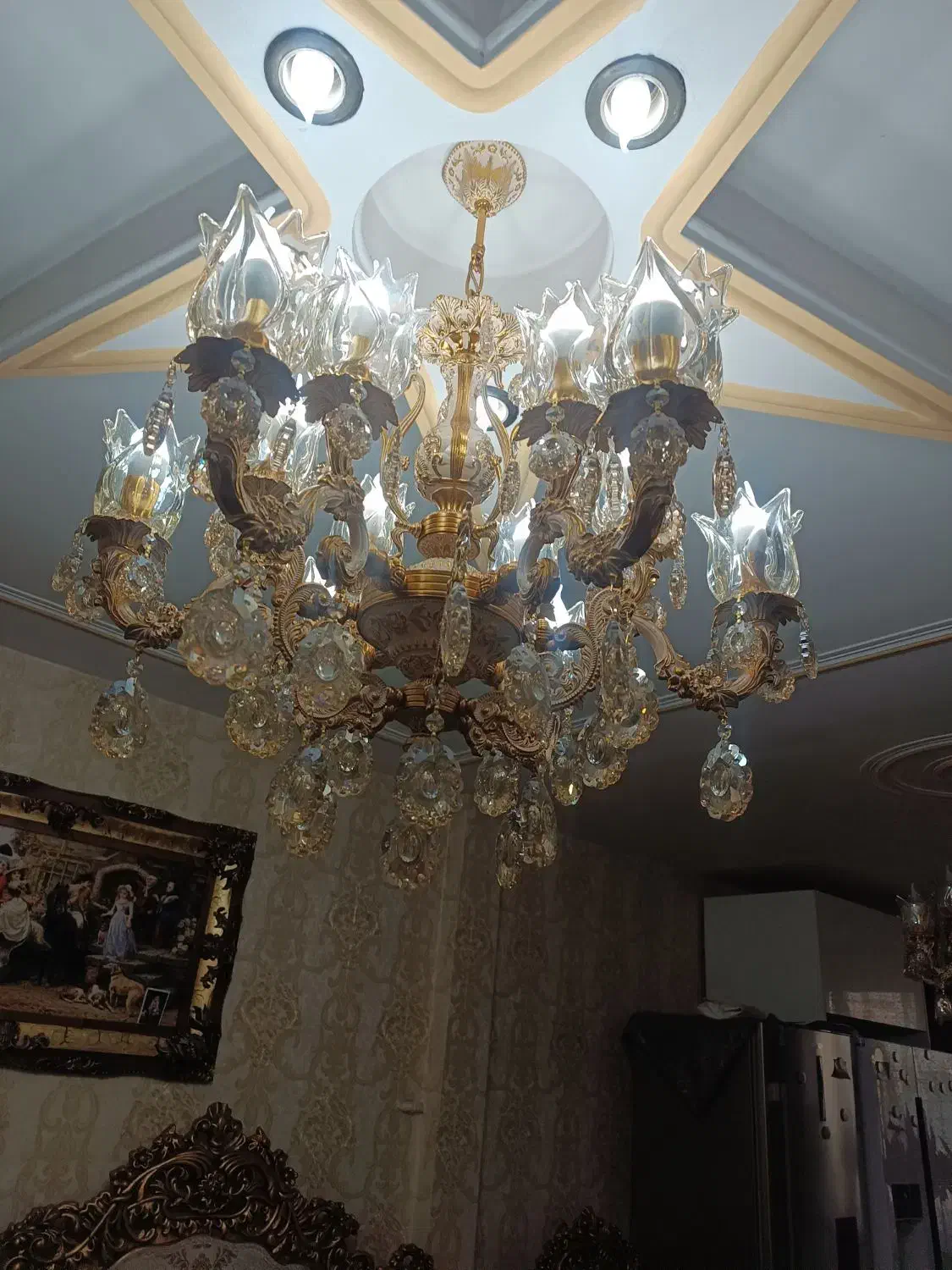 دو عدد لوستر|لوستر و چراغ آویز|تهران, شهرک ولیعصر شمالی|دیوار