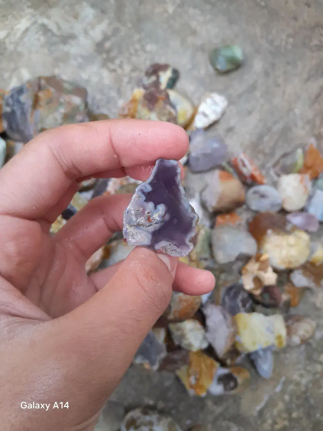 سنگ عقیق توپی شجردار سوسنی و دیواری|جواهرات|ارومیه, |دیوار