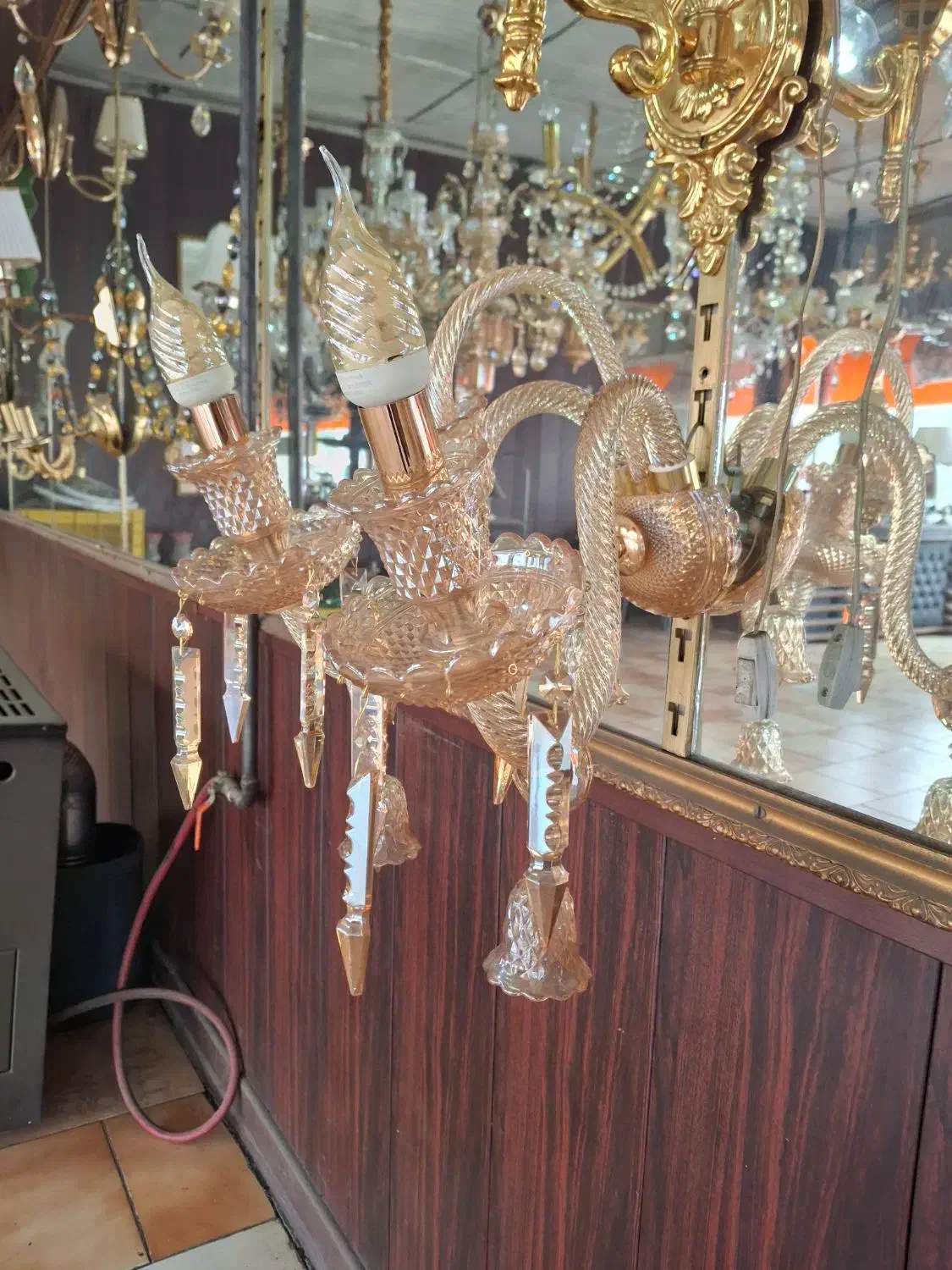 لوستر باکارات ۱۲ شاخه ۲ عدد دیواری ۲. شاخه|لوستر و چراغ آویز|تهران, بازار|دیوار