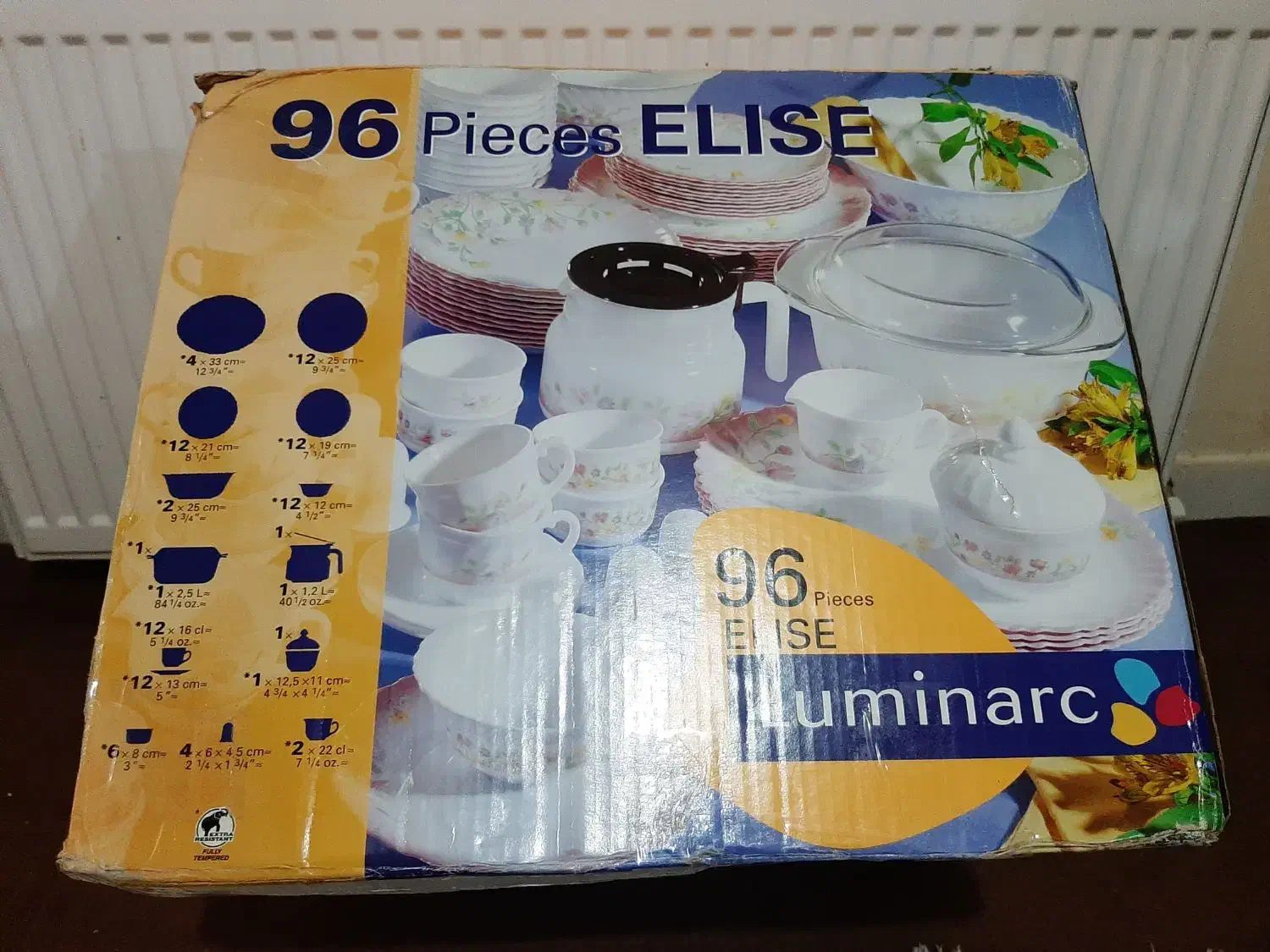 سرویس نهارخوری۹۶پارچه لومینارک فرانسه آکبند|ظروف سرو و پذیرایی|صدرا-فارس, فاز ۱|دیوار