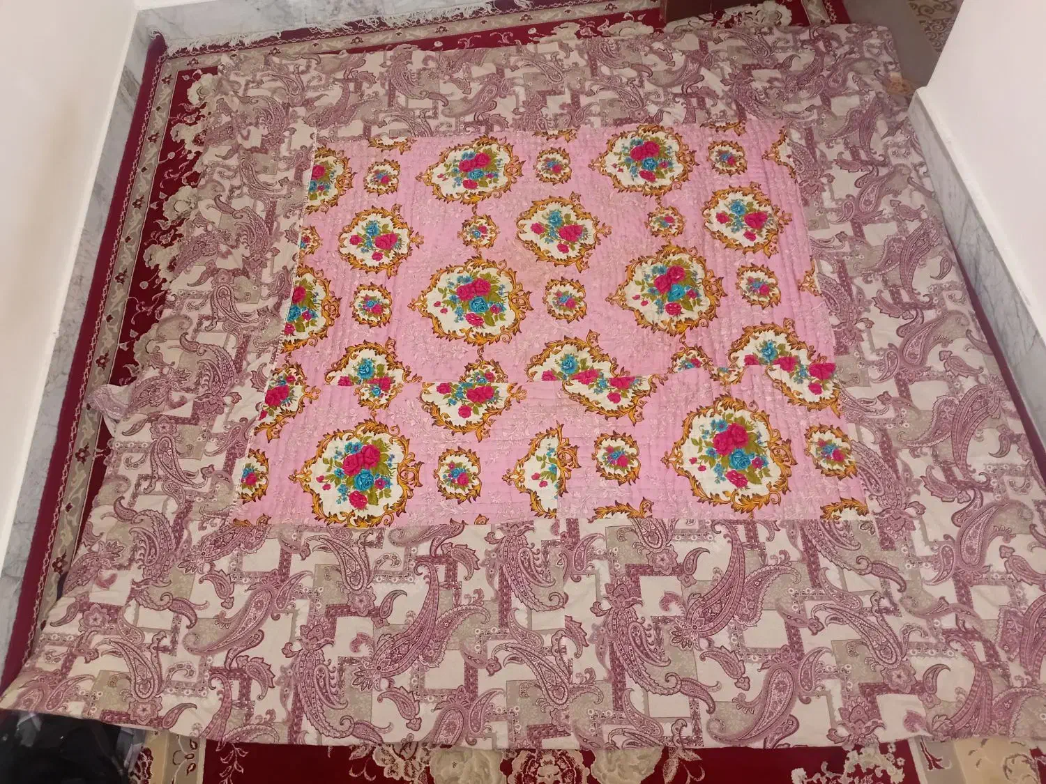 لحاف کرسی پنبه ای|رختخواب، بالش، پتو|بیرجند, |دیوار