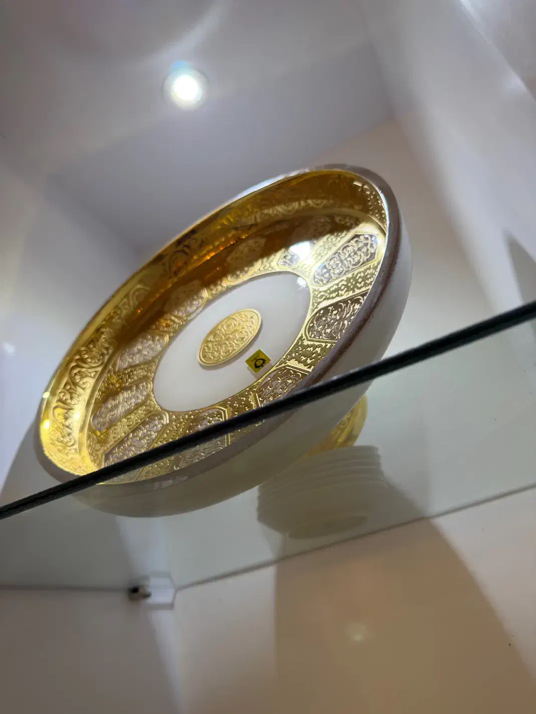 میوه خوری کریستال طلاکوب دستساز راسا|ظروف سرو و پذیرایی|تبریز, |دیوار