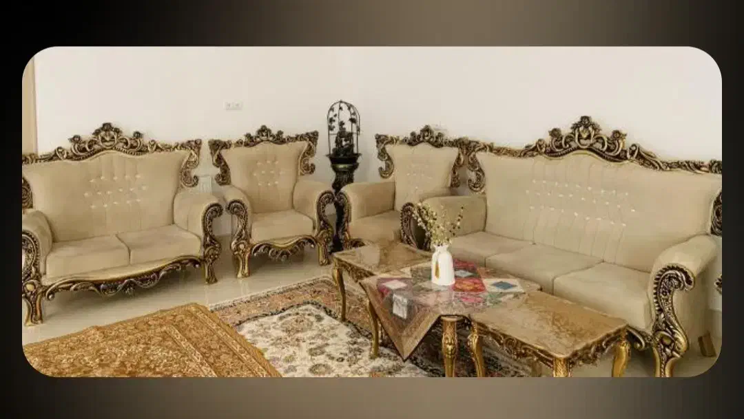 مبلمان به همراه میز|مبلمان خانگی و میز عسلی|کاشان, کلنگه|دیوار