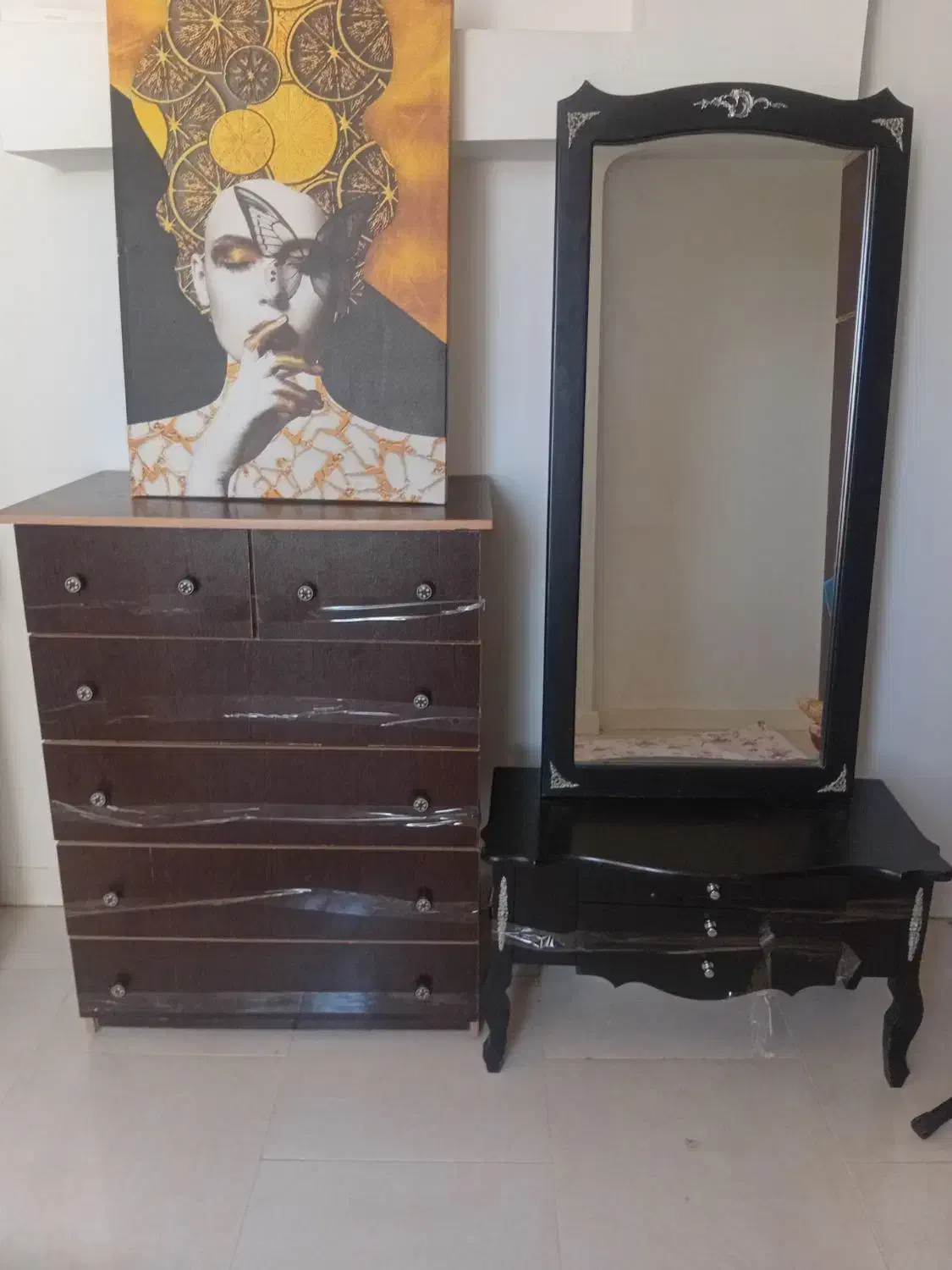 اینه کنسول و دراور و تابلو|جاکفشی، کمد، دراور|اهواز, کوی آغاجاری|دیوار