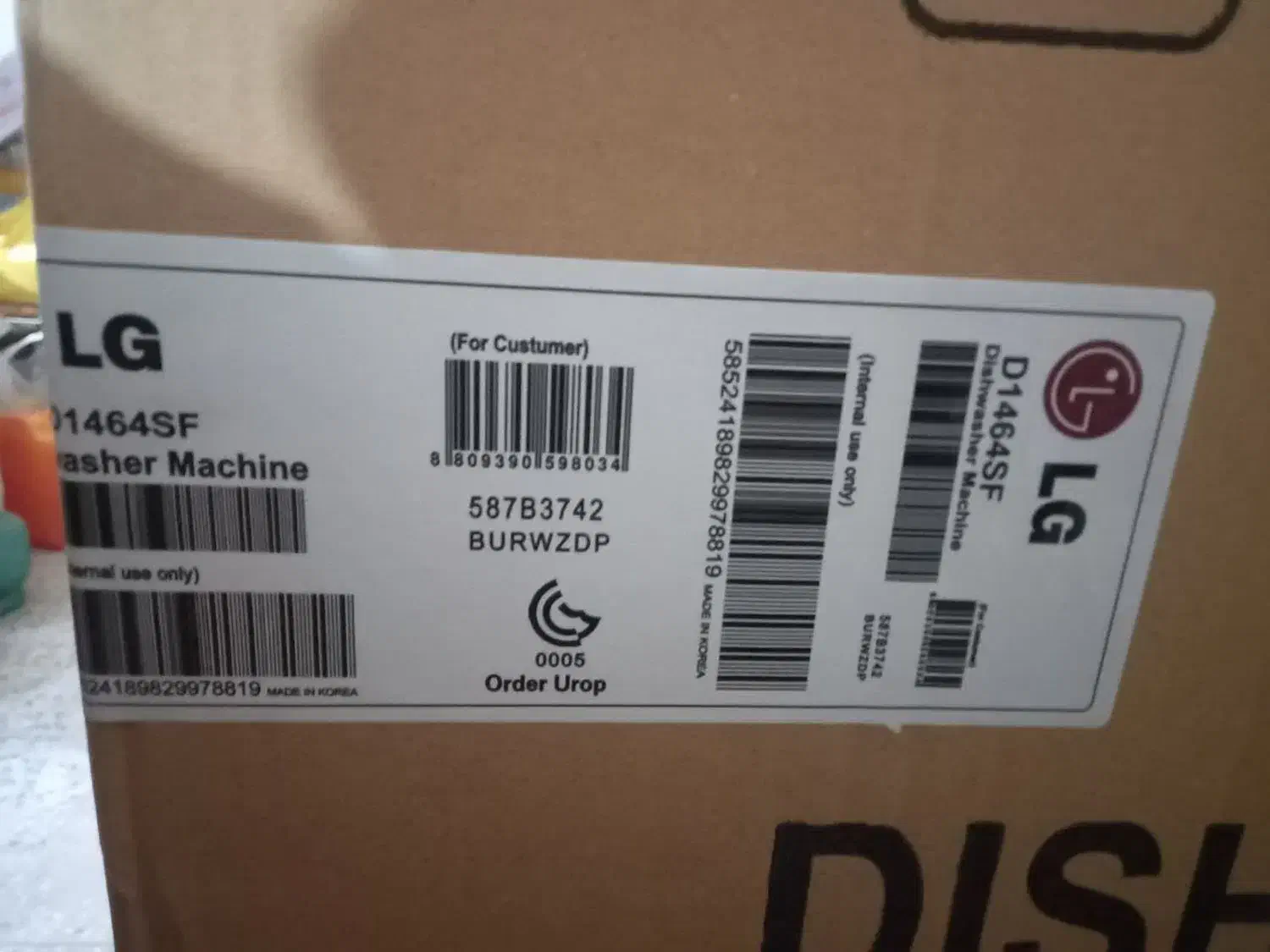 فروش ظرفشویی ال جی کره سفید|ماشین ظرفشویی|نجف‌آباد, هفده شهریور|دیوار