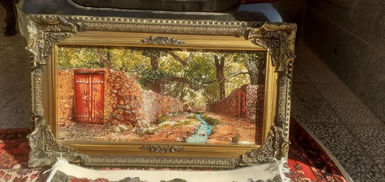 یک عدد تابلو با قاب ویک عدد بدون قاب|تابلو فرش|قم, پردیسان|دیوار