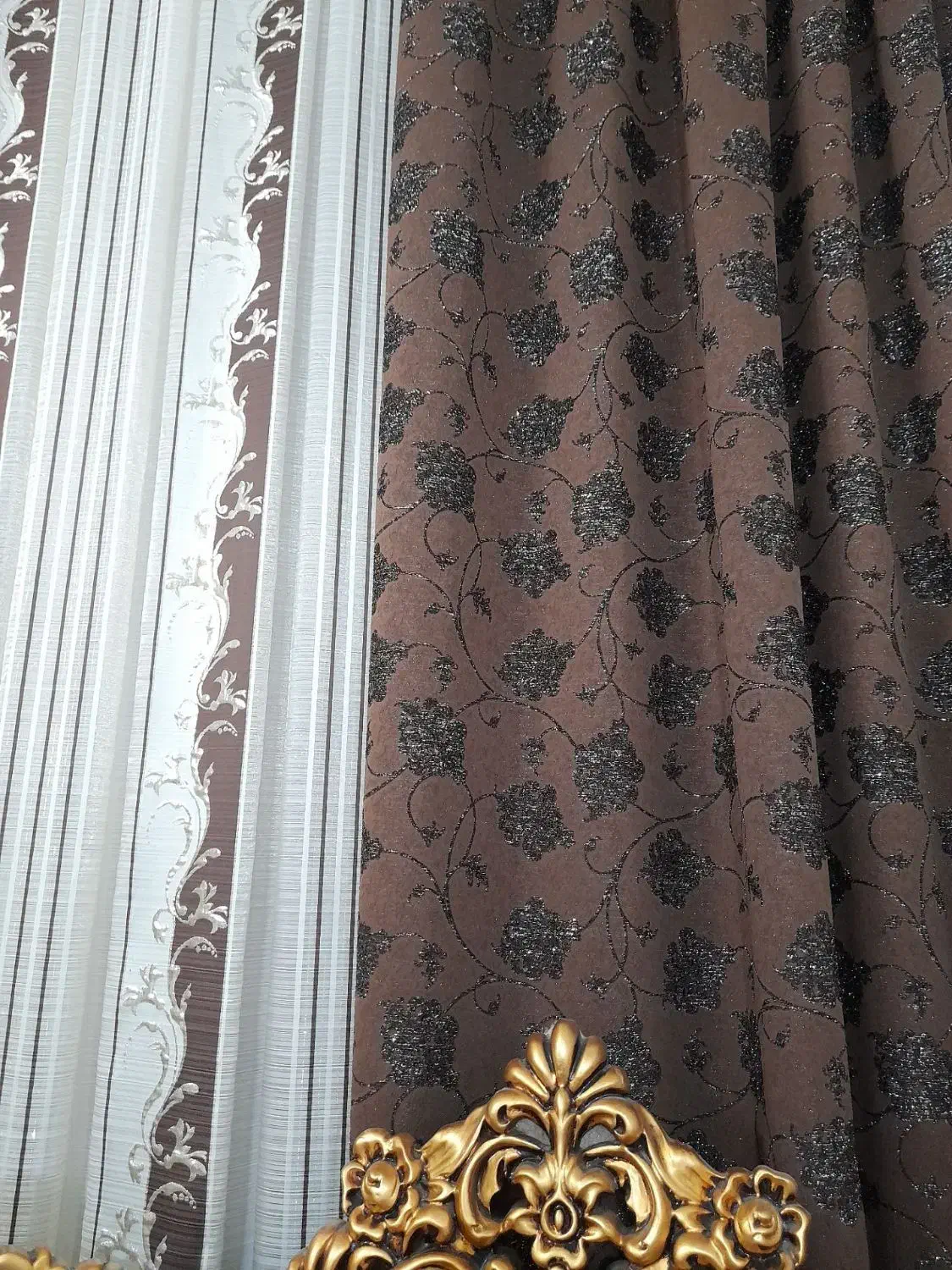 پرده  سالنی 3×3|پرده، رانر، رومیزی|قم, زنبیل آباد|دیوار