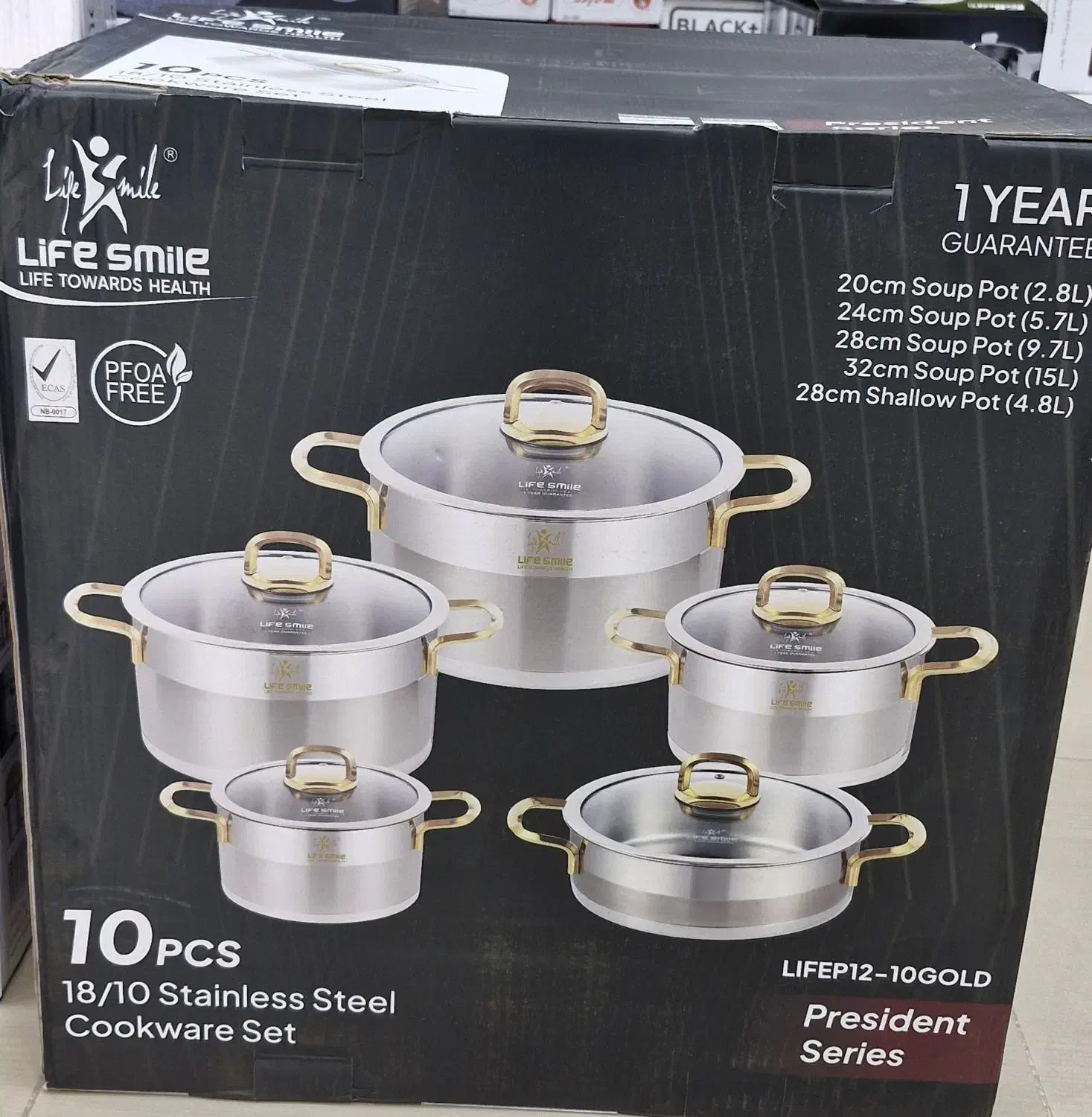 سرویس قابلمه ۱۰تکه استیل لایف اسمایل|ظروف پختوپز|شیراز, شاهچراغ|دیوار