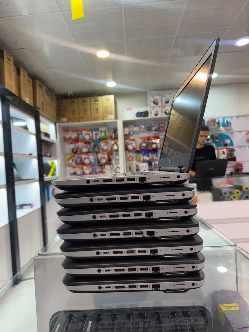 لپتاپ اچ پی i5 نسل۷ تمیز با گارانتی و باتری نو|رایانه همراه|ساوه, |دیوار