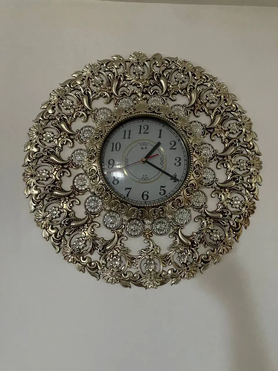 ساعت دیواری طرح برنجی|ساعت دیواری و تزئینی|میانه, |دیوار
