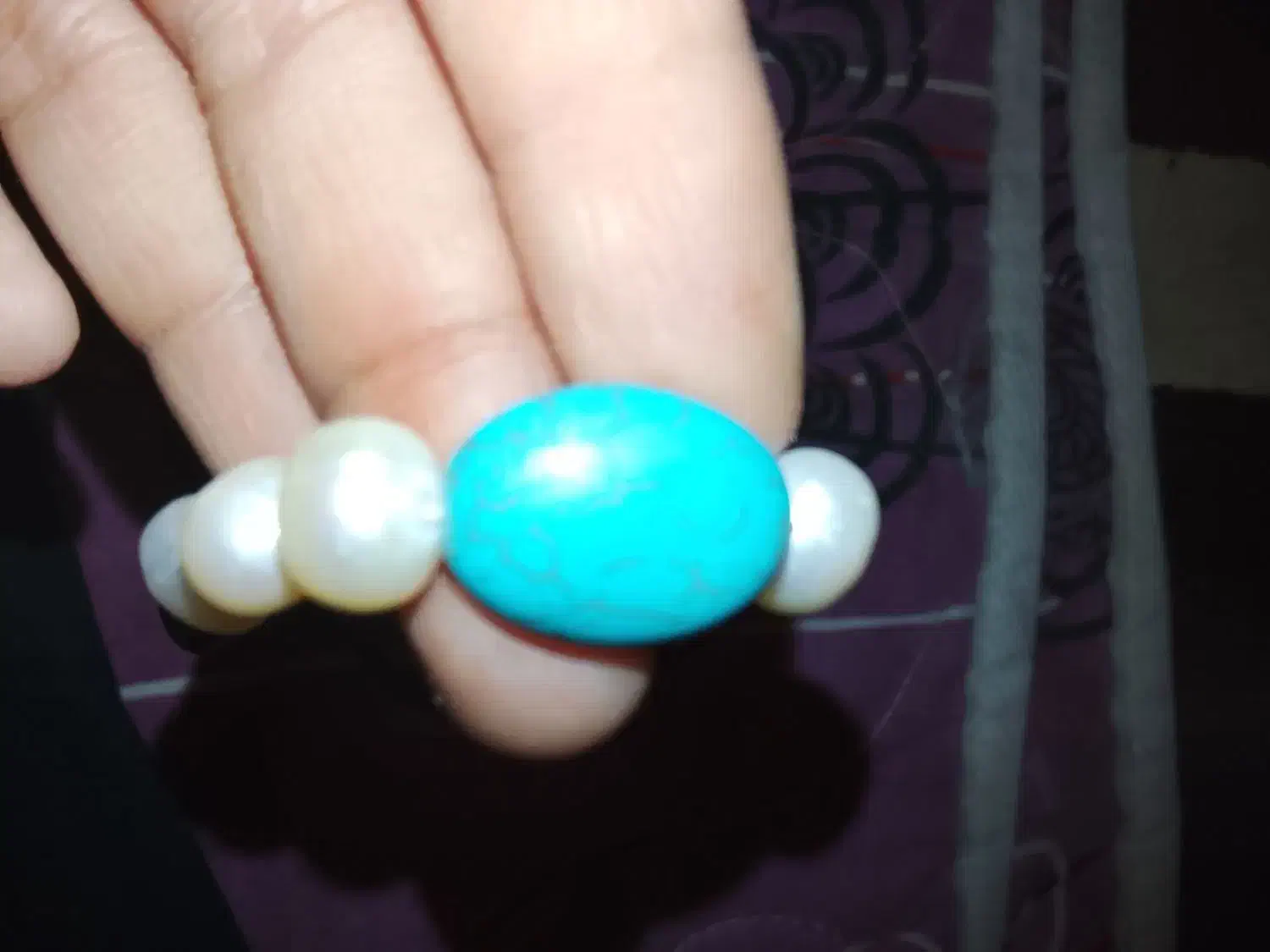 گردنبند فیروزه و مروارید|جواهرات|شوشتر, |دیوار