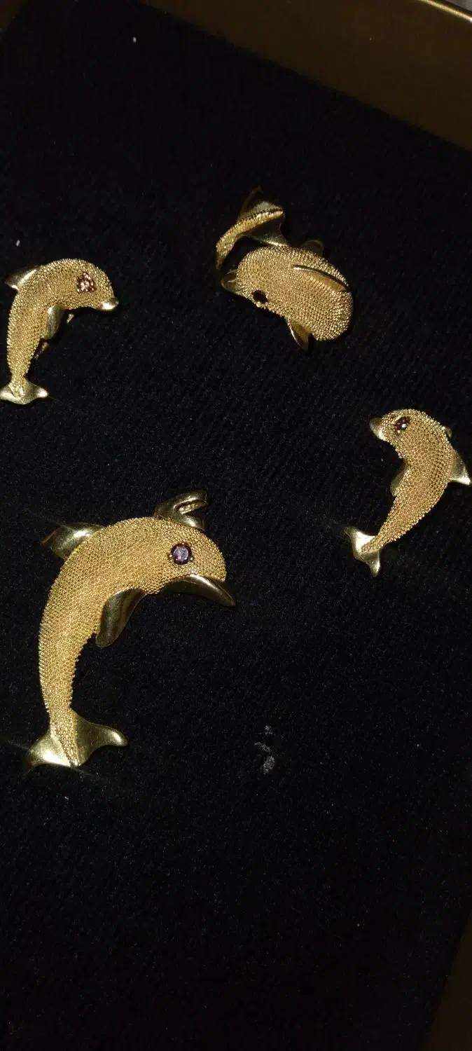 نیم ست طلا نو|جواهرات|ایلام, |دیوار