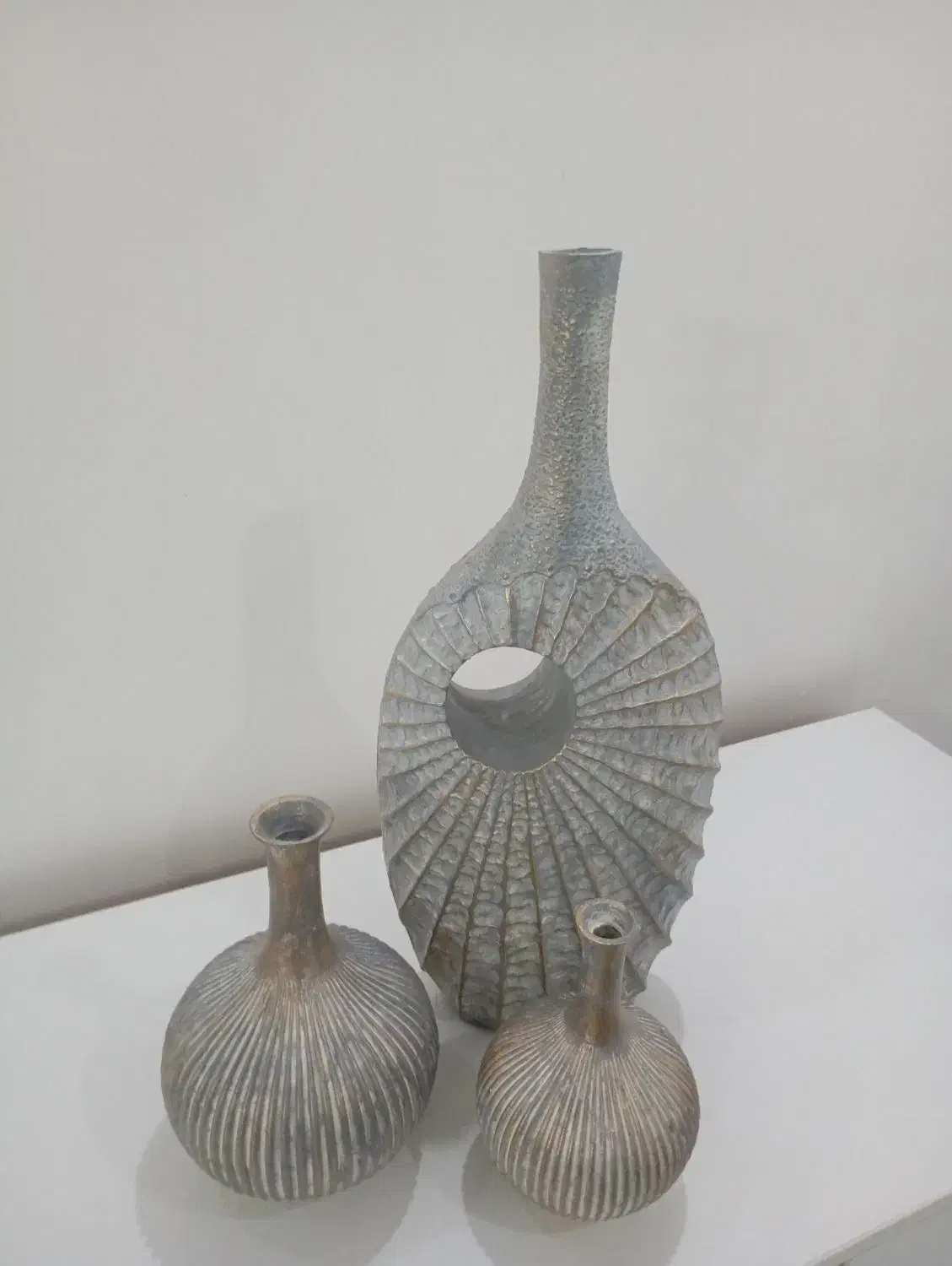 ست سه تیکه گلدان دکوراتیو|صنایع دستی و سایر لوازم تزئینی|اردبیل, |دیوار