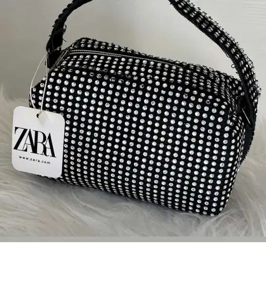 کیف مشکی نگین دار نقره ای|کیف، کفش، کمربند|ساری, |دیوار