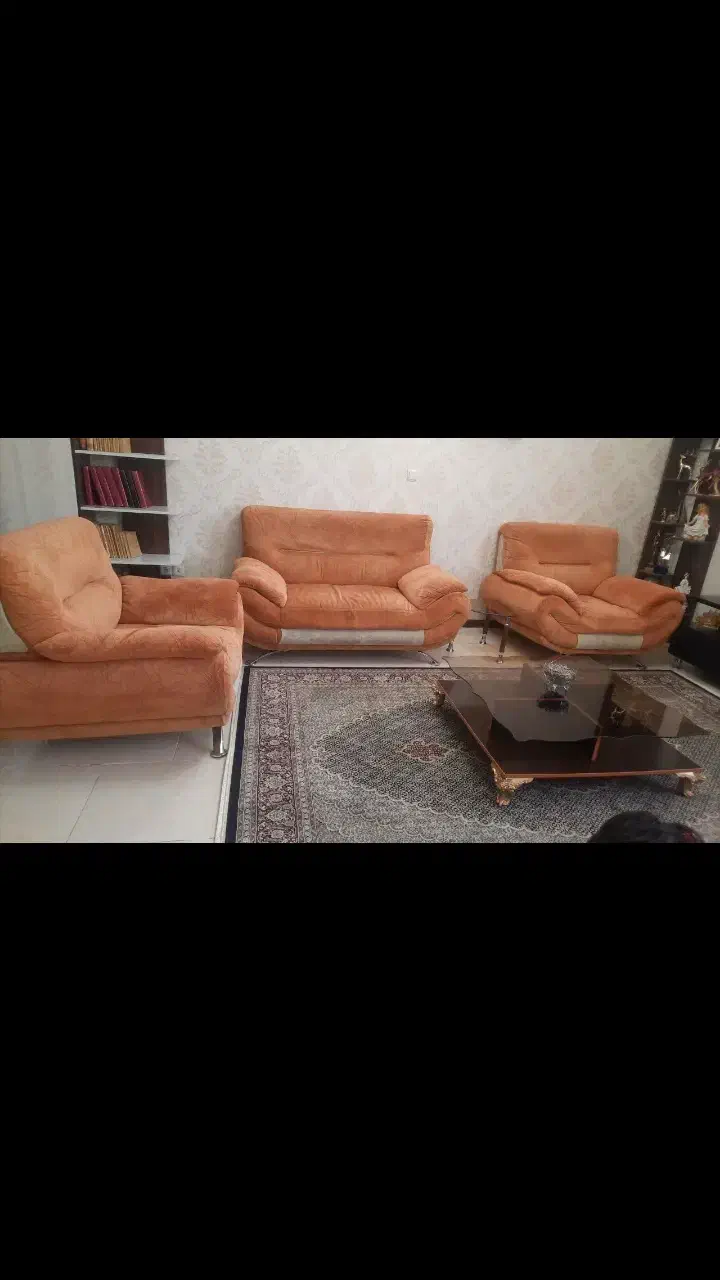 مبلمان نیم ست پارچه مخمل راحتی با میزوسط|مبلمان خانگی و میز عسلی|پردیس, فاز ۸|دیوار
