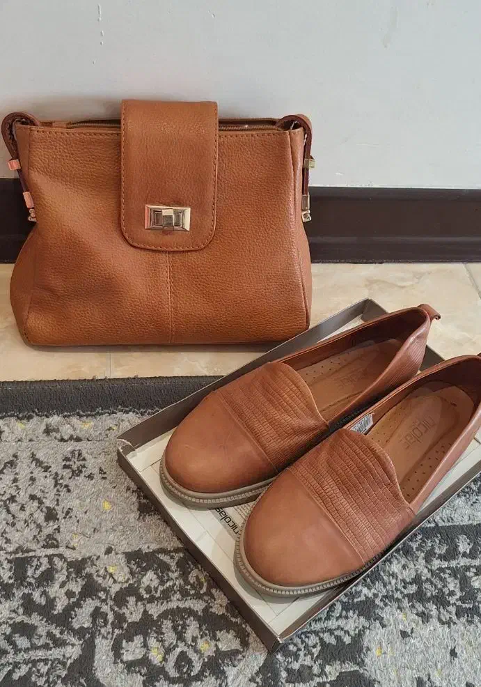 ست کیف و کفش چرمی اصل|کیف، کفش، کمربند|هشتگرد, فاز ۳ مهستان|دیوار